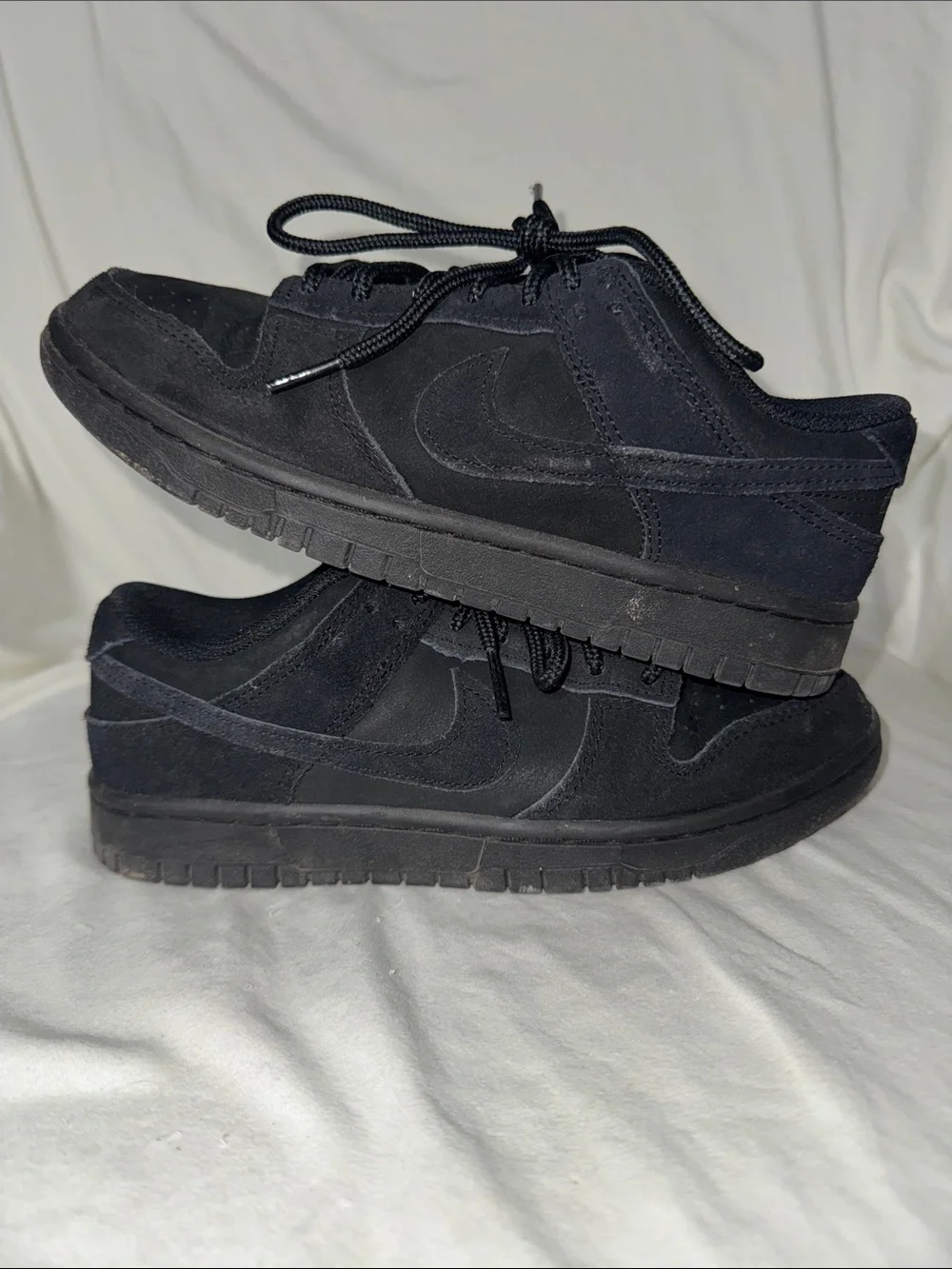 Nike Men's All-Black Suede Low-Top Sneakers